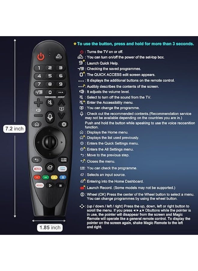 Magic-Remote for Smart-TV-Remote, Replacement Voice Remote for Nanocell UHD OLED LED LCD HD TV - Image 2